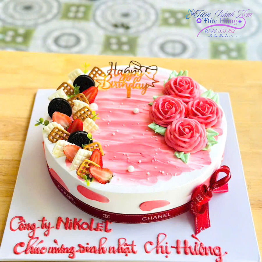 Bánh Vẽ Hoa Đẹp